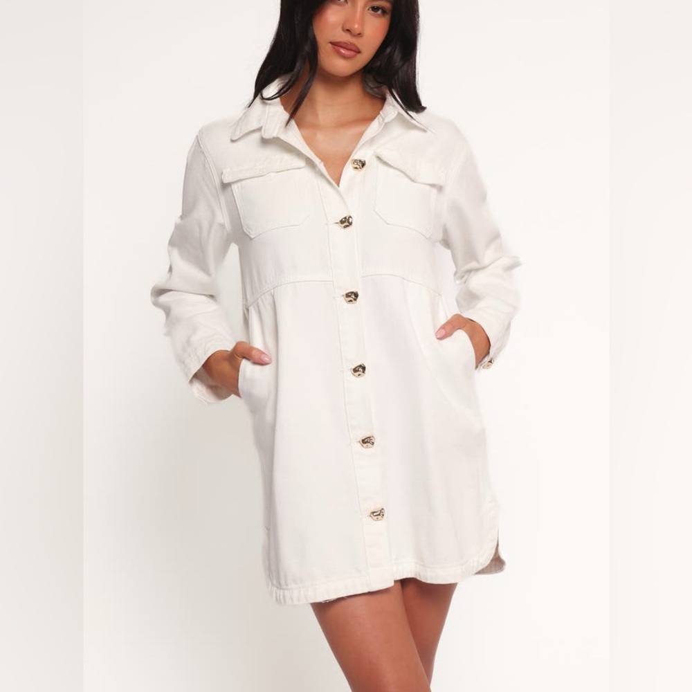 Turner Long Sleeve Denim Minidress Petal & Pup